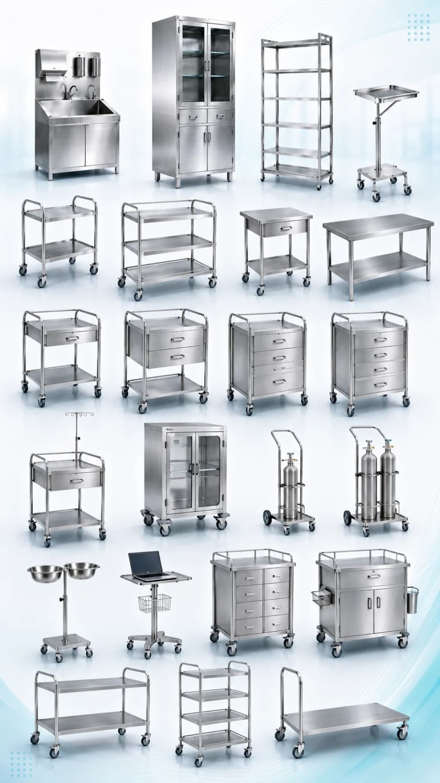 Modern healthcare facility equipment setup